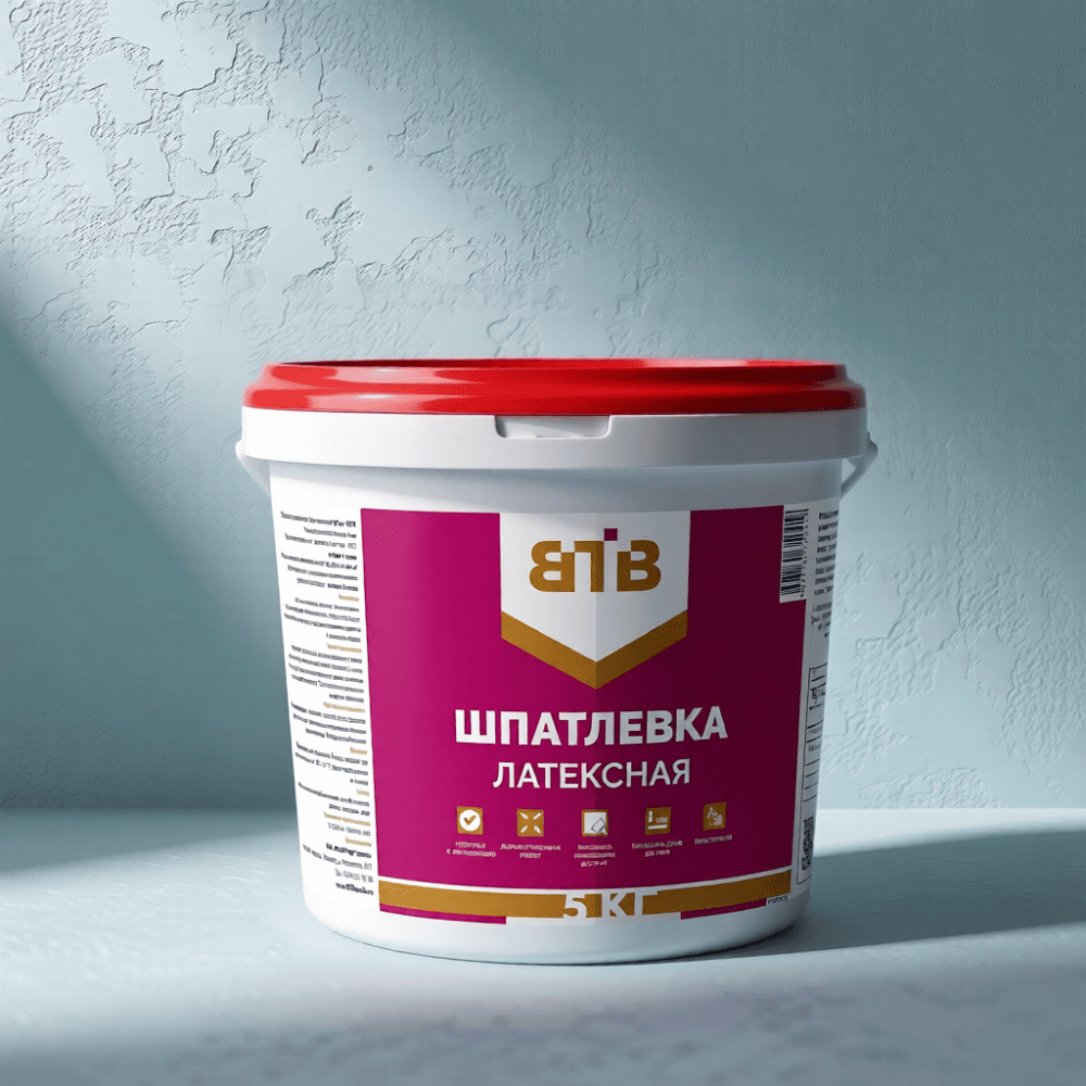Шпатлевка латексная ВТВ, 5кг 