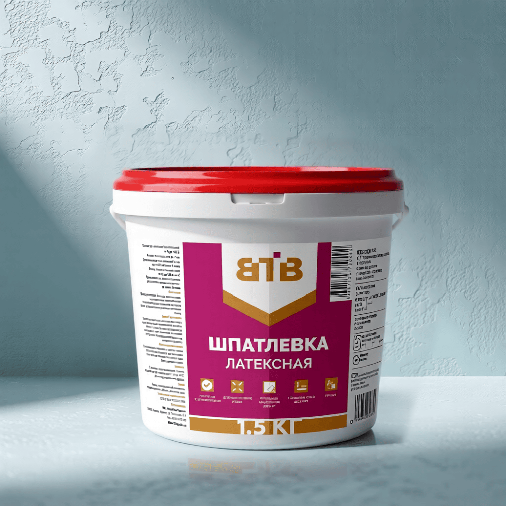 Шпатлевка латексная ВТВ, 1,5кг 