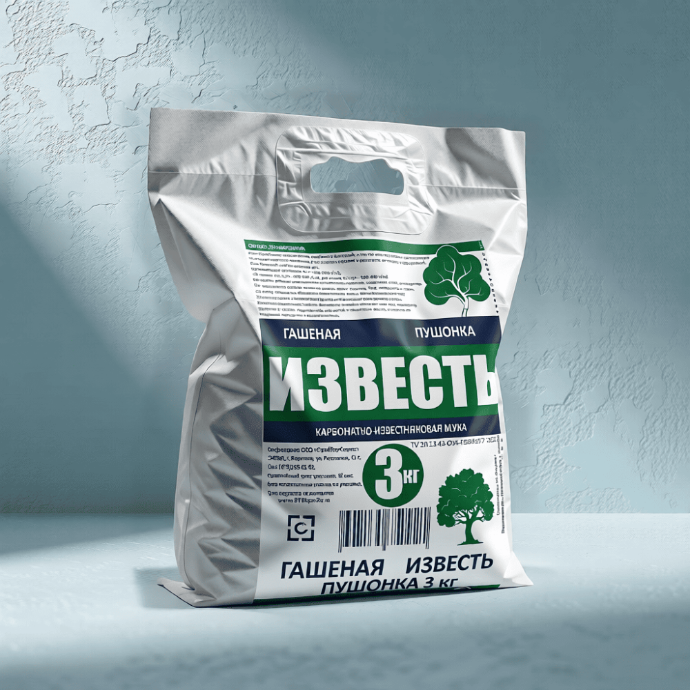 Известь-пушонка гашеная, 3 кг