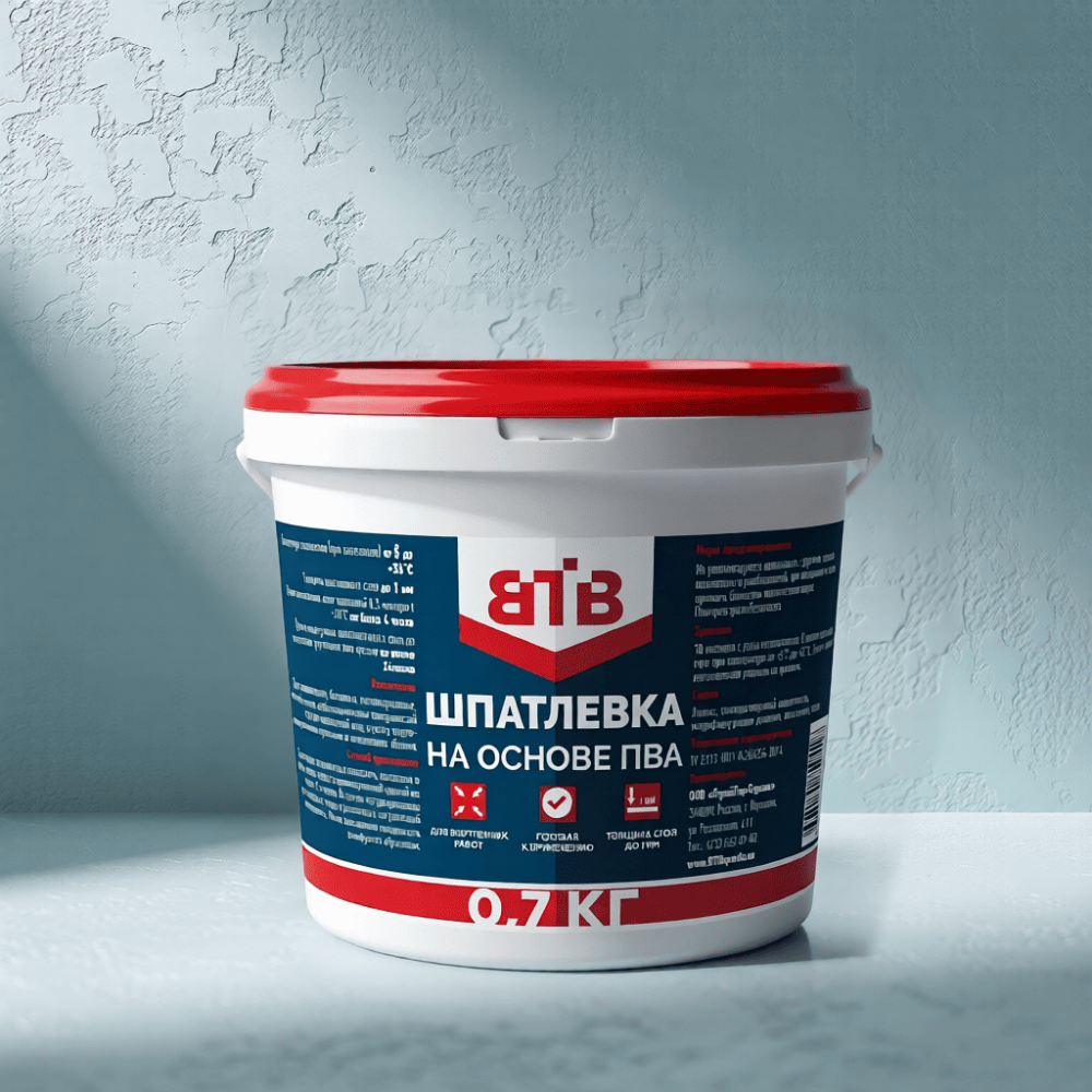 Шпатлевка ВТВ на основе ПВА 0,7кг 
