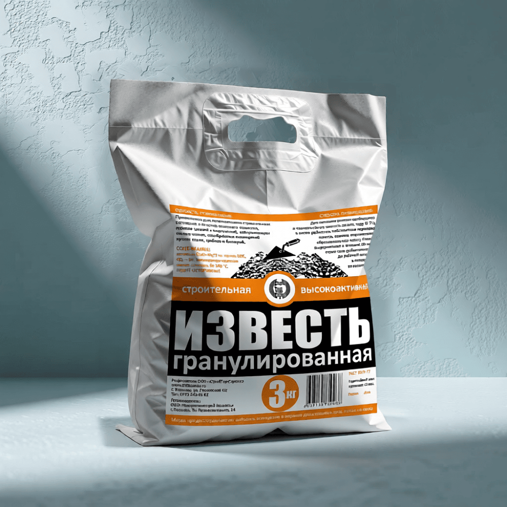 Известь гранулированная,  3 кг