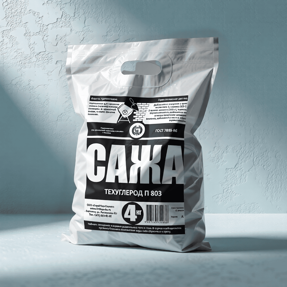 Сажа строительная, 4 кг